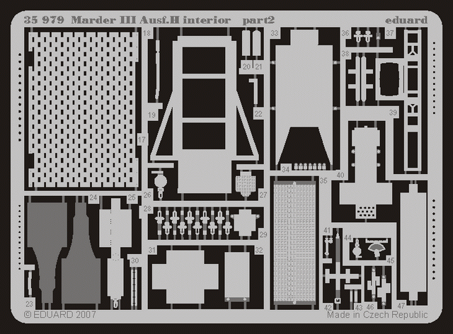 Eduard 35979 Marder III Ausf. H interior 1/35 Dragon – imagen 2