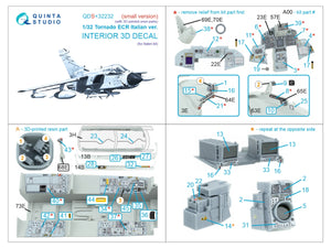 Quinta Studio QD+32232 Tornado ECR Italian 3D-Printed &amp;amp; coloured Interior on decal paper (Italeri) (with 3D-printed resin parts) 1/32 – imagen 3