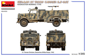 Miniart 35453 German 3t Troop Carrier 3.6-36S Radkasten-Normal-Type 1/35 – immagine 4
