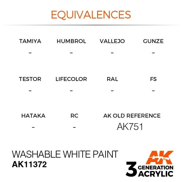 AK Interactive AK11372 Washable White Paint 17ml – Bild 3