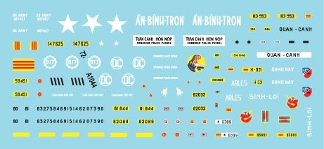 Star Decals 72-A1044 Vietnam 3. CMP C15TA, V-100 Commando, M151 Mutt, M35A1 Truck, M8 Greyhound, Panhard AML 178 1/72 – immagine 3