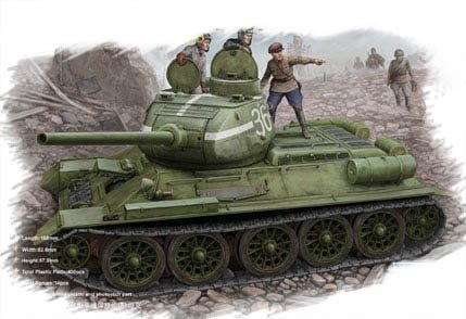 Hobby Boss 84807 Char russe T-34/85 (tourelle aplatie) (1/48)