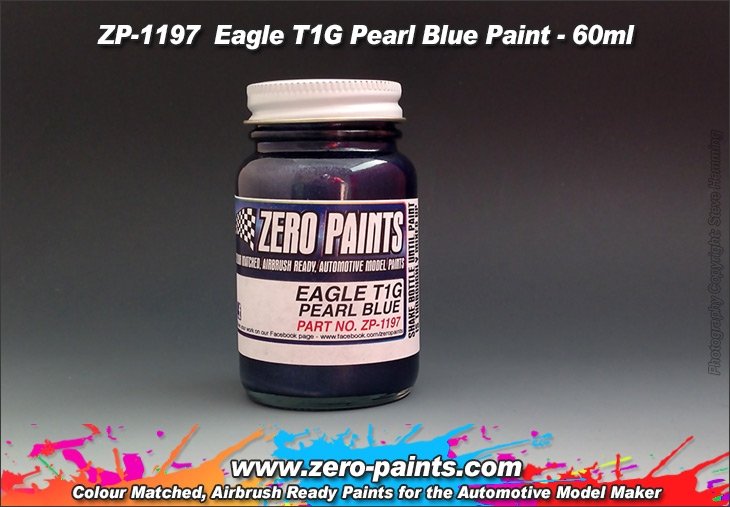 Peinture Zero Paints ZP-1197 Eagle T1G Bleu nacré 60 ml