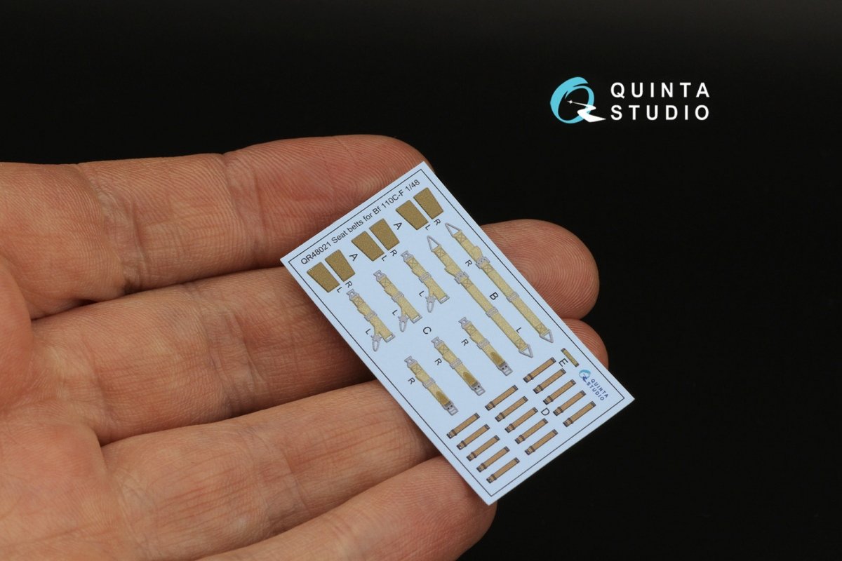 Quinta Studio QD48311 Bf 110C/D 3D-Printed &amp;amp; coloured Interior on decal paper (Eduard) 1/48 – immagine 5