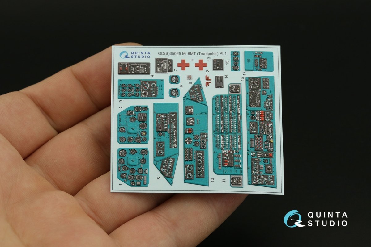 Quinta Studio QDS-35065 Mi-8MT 3D-Printed &amp;amp; coloured Interior on decal paper (Trumpeter) (Small version) 1/35 – imagen 9