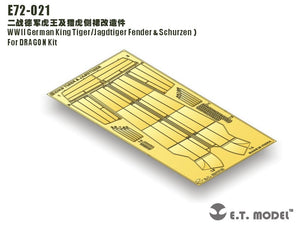 E.T. Model E72-021 WWII German King Tiger/Jagdtiger Fender &amp;amp; Schurzen For DRAGON Kit 1/72 – imagen 2