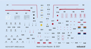Eduard D48098 A6M2 stencils EDUARD 1/48