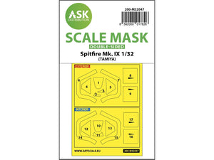 Art Scale Kit M32047 Spitfire Mk.IX Double-Sided Masks for Tamiya 1/32