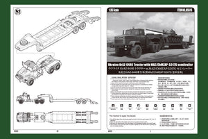 Hobby Boss 85513 Ukraine KrAZ-6446 Tractor with MAZ/ChMZAP-5247G semitrailer 1/35 – zdjęcie 3