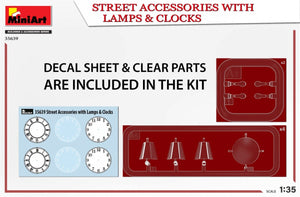 MiniArt 35639 STREET ACCESSORIES WITH LAMPS &amp;amp; CLOCKS 1/35 – imagen 2