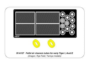 Aber 35A127 Feifel air cleaners tubes for early Tiger I, Ausf.E (Sd.Kfz.181) 1/35 – imagen 13