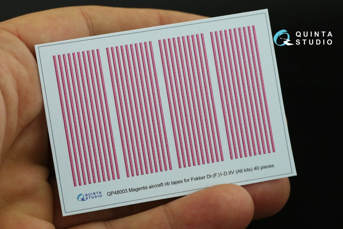 Quinta Studio QP48003 Magenta rip tapes for Fokker Dr.(F)I-D.VII 1/48 – imagen 7