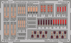 Eduard 73017 Ceintures de sécurité allemandes Première Guerre mondiale 1/72