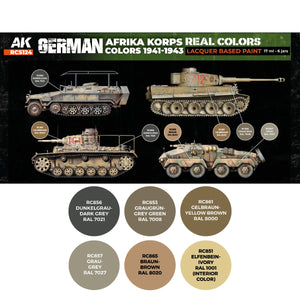 AK Interactive RCS124 German Afrika Korps Colors 1941-1943 6x17ml – immagine 2