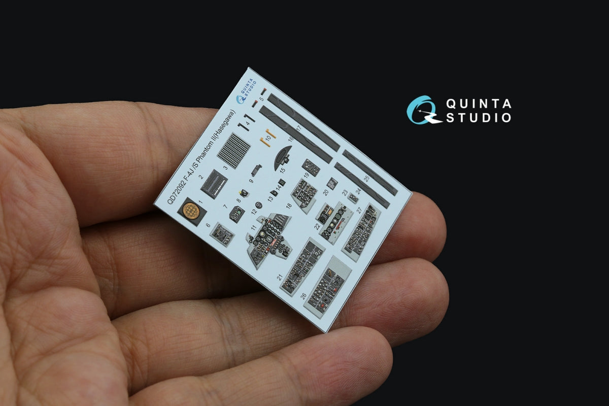 Quinta Studio QD72092 F-4J/S 3D-Printed &amp;amp; coloured Interior on decal paper (Hasegawa) 1/72 – Bild 3