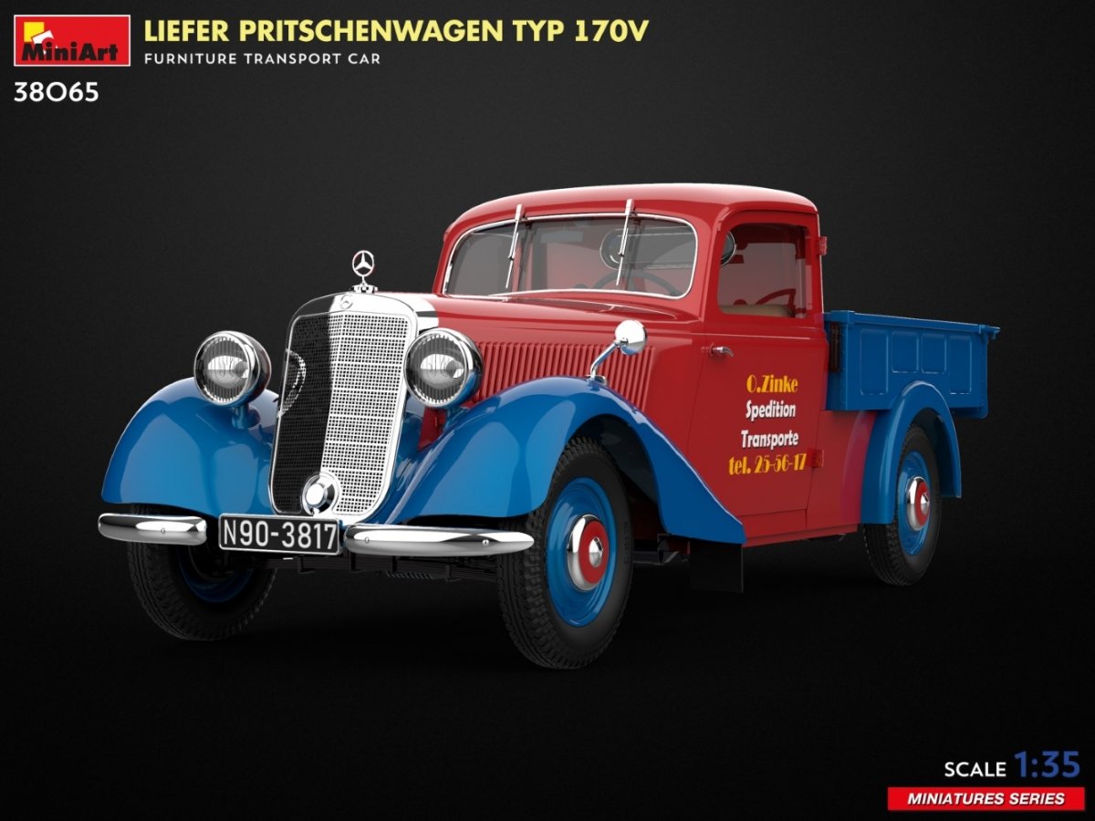 MiniArt 38065 LIEFER PRITSCHENWAGEN TYP 170V. FURNITURE TRANSPORT CAR 1/35 – Bild 3