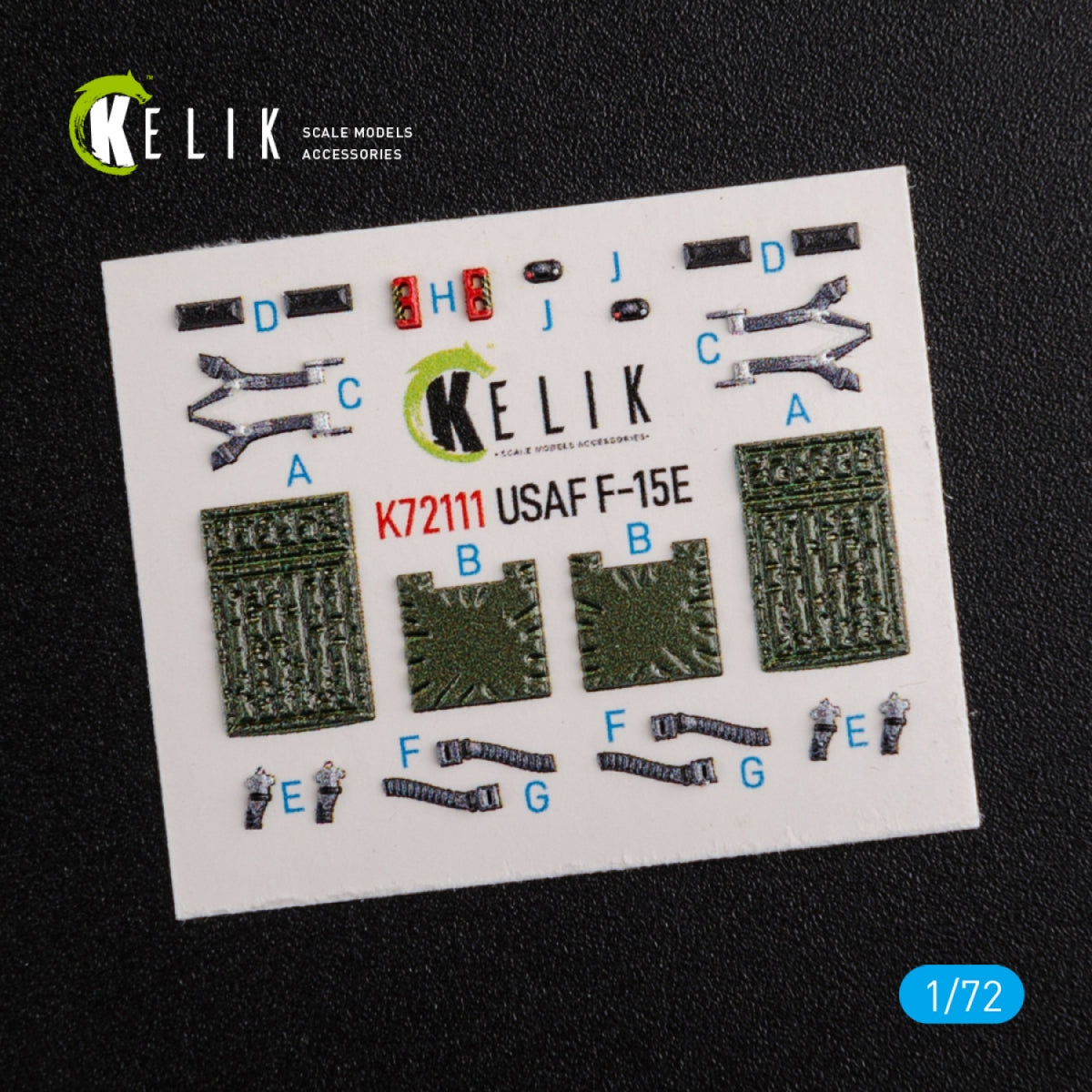 KELIK K72111 F-15E interior 3D decals for Academy kit 1/72 – immagine 2