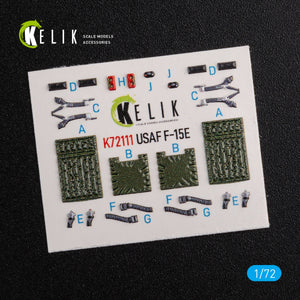 KELIK K72111 F-15E interior 3D decals for Academy kit 1/72 – immagine 2