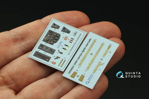 Quinta Studio QD48499 Ta 183 3D-Printed &amp;amp; coloured Interior on decal paper (Academy) 1/48 – Bild 3