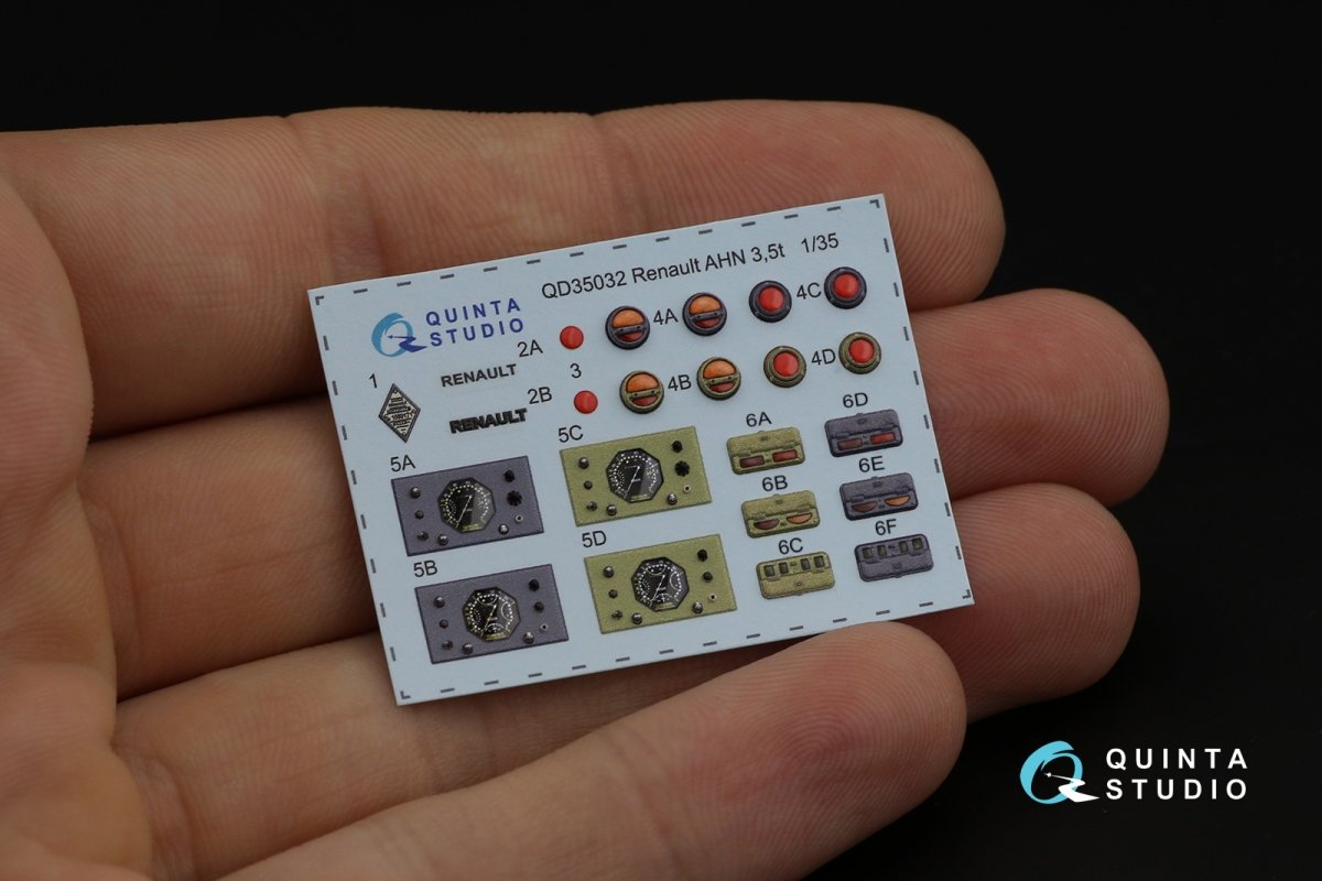 Quinta Studio QD35032 Renault AHN 3.5t 3D-Printed &amp;amp; coloured Interior on decal paper ( ICM ) 1/35 – Bild 9