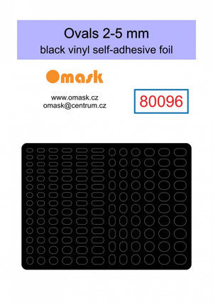 Omask X8001 Universal set 1 - black vinyl foil (80092, 80093, 80094, 80095, 80096) – imagen 6