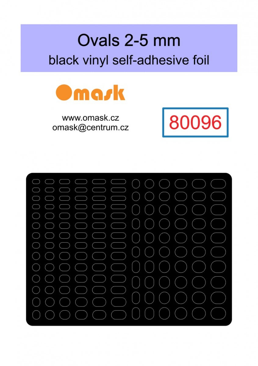 Omask X8001 Universal set 1 - black vinyl foil (80092, 80093, 80094, 80095, 80096) – imagen 6