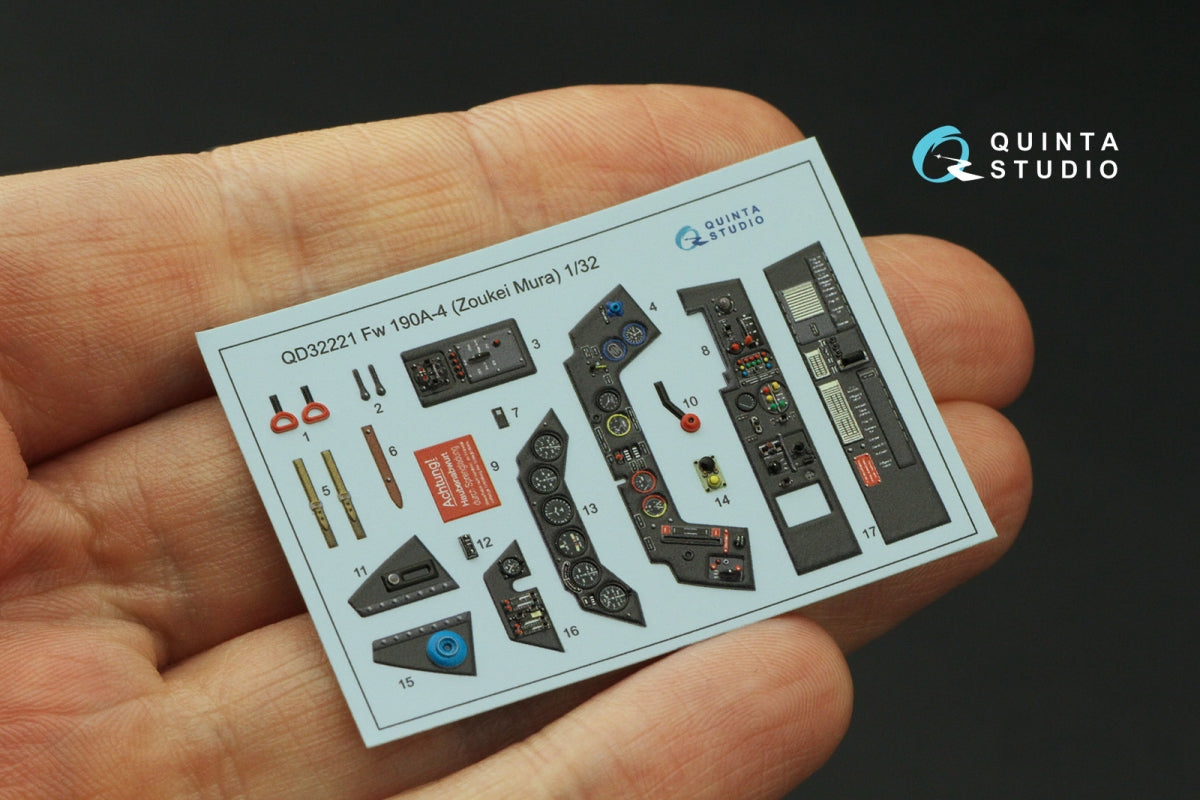 Quinta Studio QD32221 FW 190A-4 3D-Printed coloured Interior on decal paper (Zoukei Mura SWS) 1/32 – imagen 4