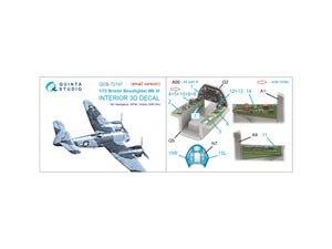 Quinta Studio QDS-72197 Bristol Beaufighter Mk.VI 3D-Printed &amp;amp; coloured Interior on decal paper (Hasegawa/MPM/Hobby2000) (small version) 1/72 – zdjęcie 2