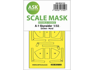 Art Scale Kit M32133 A-1 Skyraider Double-Sided Express Fit and Self Adhesive Mask for SWS Zoukei-Mura 1/32