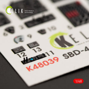 KELIK K48039 SBD-4 &amp;quot;DAUNTLESS&amp;quot; INTERIOR 3D DECALS FOR HASEGAWA KIT 1/48 – Bild 3