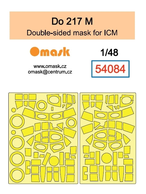 Omask 54084 Do 217 M Double-Sided Mask (for ICM) yellow masking tape 1/48