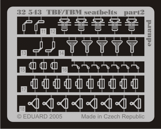 Eduard 32543 TBF/ TBM seatbelts 1/32 TRUMPETER