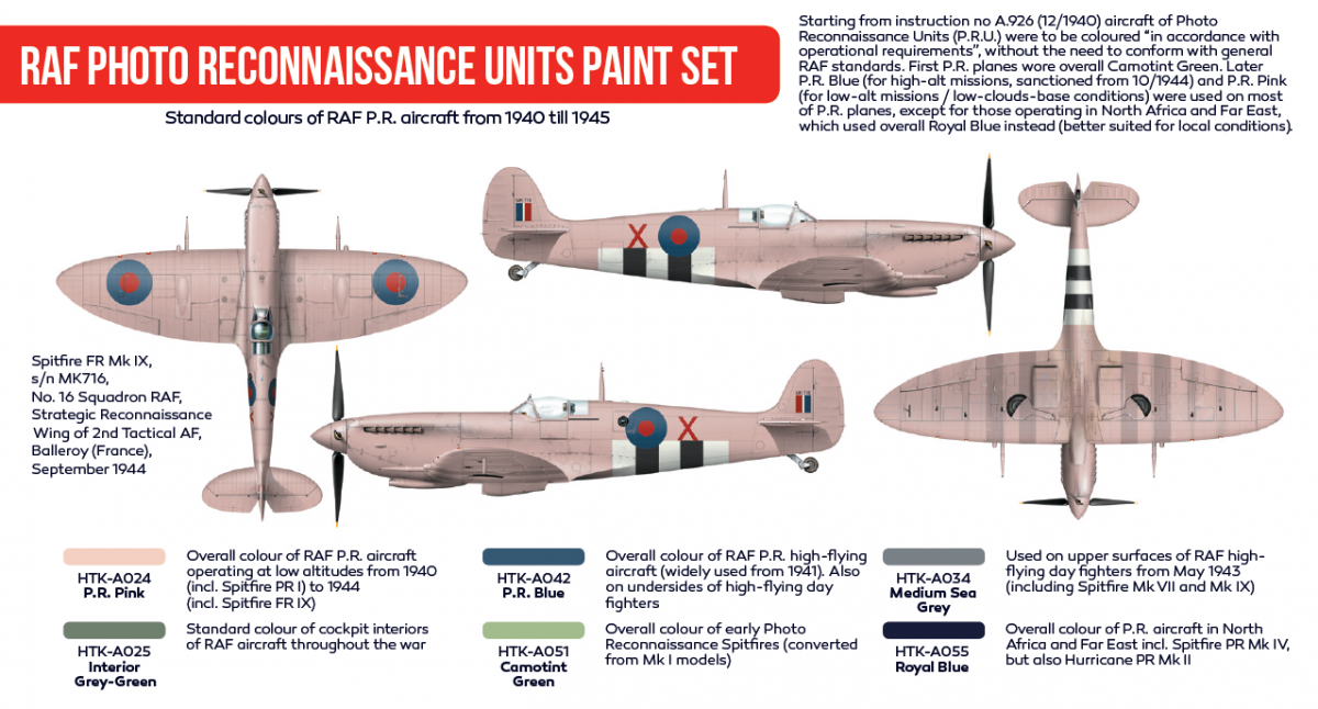 Hataka HTK-AS23 RAF Photo Reconnaissance Units paint set (6x17ml) – image 2
