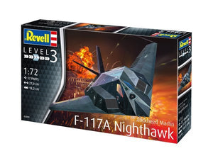 Revell 63899 F-117A Nighthawk Stealth Attack Aircraft Model Kit 1/72
