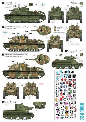 Star Decals 72-A1006 BT-5 m/1933, BT-42 Assault Gun, T-28 m/1938 and T-28 m/1940 1/72 – imagen 2