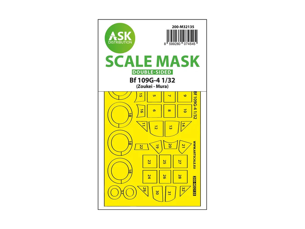 Art Scale Kit M32135 Bf 109 G-4 Double-Sided Express Fit and Self Adhesive Mask for SWS Zoukei-Mura 1/32