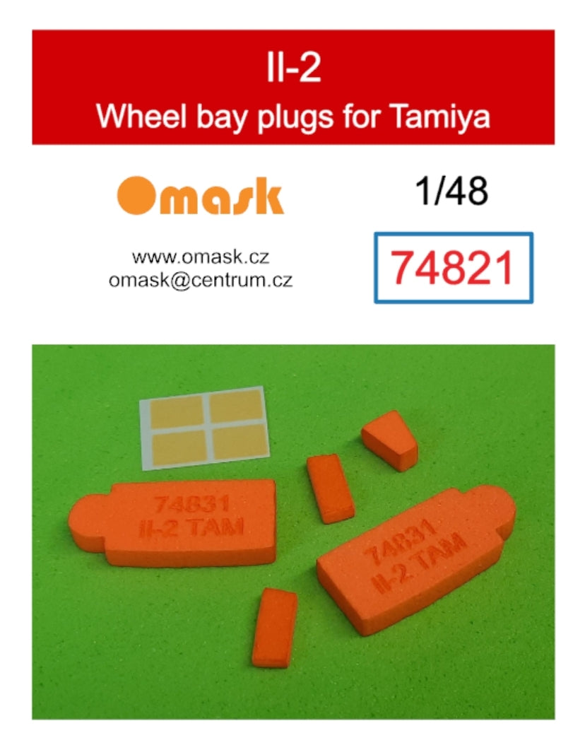 Omask 74821 Il-2 wheel bay plugs (for Tamiya) 1/48