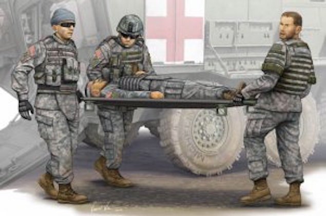 Trumpeter 00430 Équipe d&amp;#39;ambulanciers de l&amp;#39;armée américaine moderne (1/35)