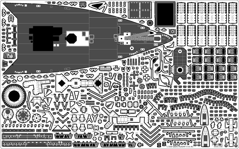 Pontos 35028F1 USS DDG-92 Momsen Flight IIa Detail Up Set 1/350 – imagen 23