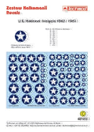 Techmod 48103 - US National Insignia 1942-1943 1/48 – immagine 3