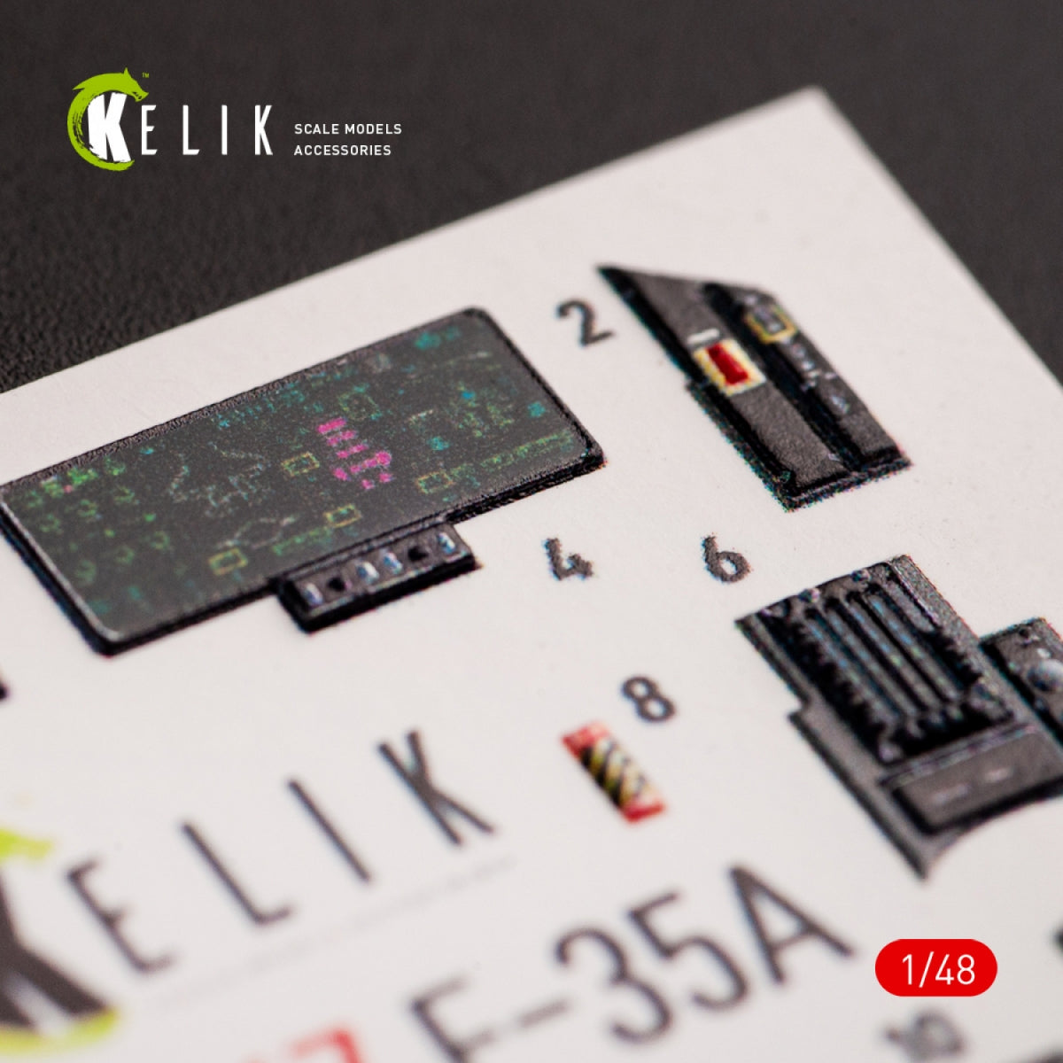 KELIK K48067 F-35A INTERIOR 3D DECALS FOR TAMIYA KIT 1/48 – imagen 7