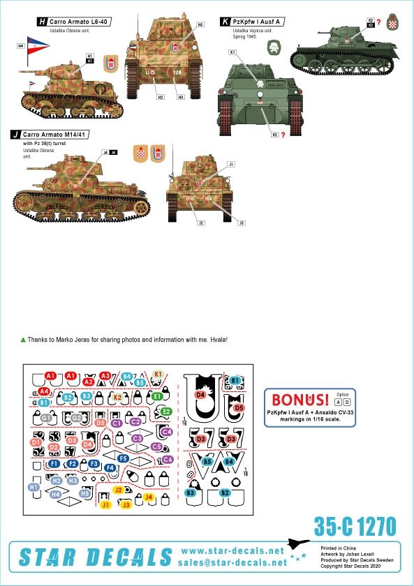 Star Decals 35-C1270 Balkan WW2 # 1 1/35 – Bild 2