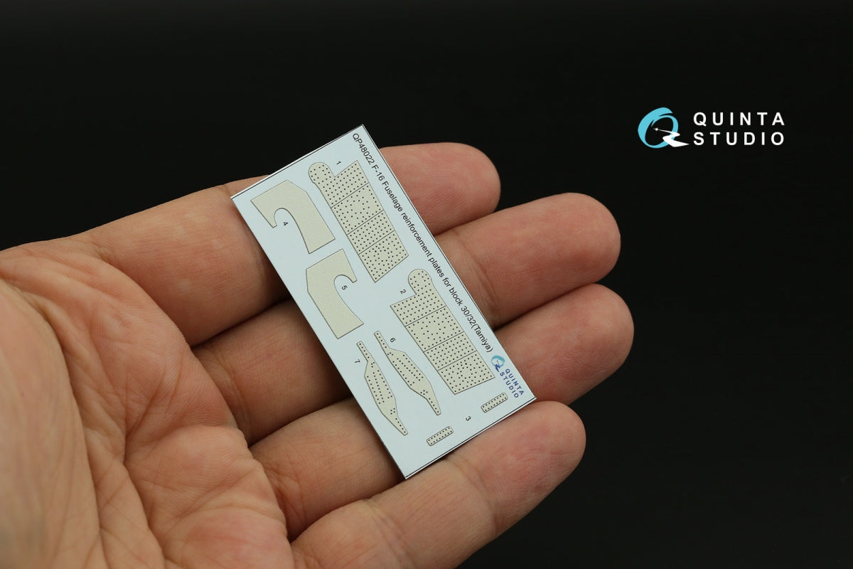 Quinta Studio QP48022 F-16 block 30/32 reinforcement plates (Tamiya) 1/48 – imagen 5