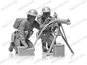 ICM 35646 WWII British Vickers MG Crew (Vickers MG &amp;amp; 2 figures) 1/35 – imagen 2