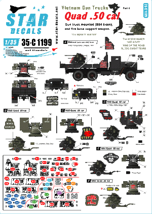 Star Decals 35-C1199 Vietnam Gun Trucks 6 1/35