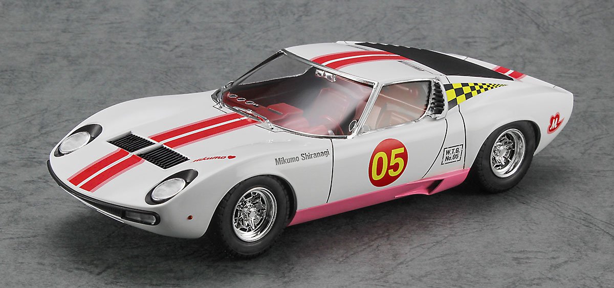 Hasegawa SP544 Wild Egg Girls No.05 Lamborghini Miura P400 SV &amp;quot;Mikumo Shiranagi&amp;quot; w/Figure 1/24 – image 4