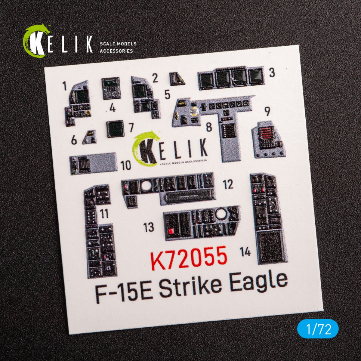 KELIK K72055 F-15E STRIKE EAGLE - INTERIOR 3D DECALS FOR REVELL KIT 1/72 – imagen 4