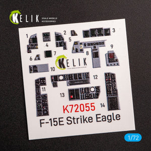 KELIK K72055 F-15E STRIKE EAGLE - INTERIOR 3D DECALS FOR REVELL KIT 1/72 – imagen 4