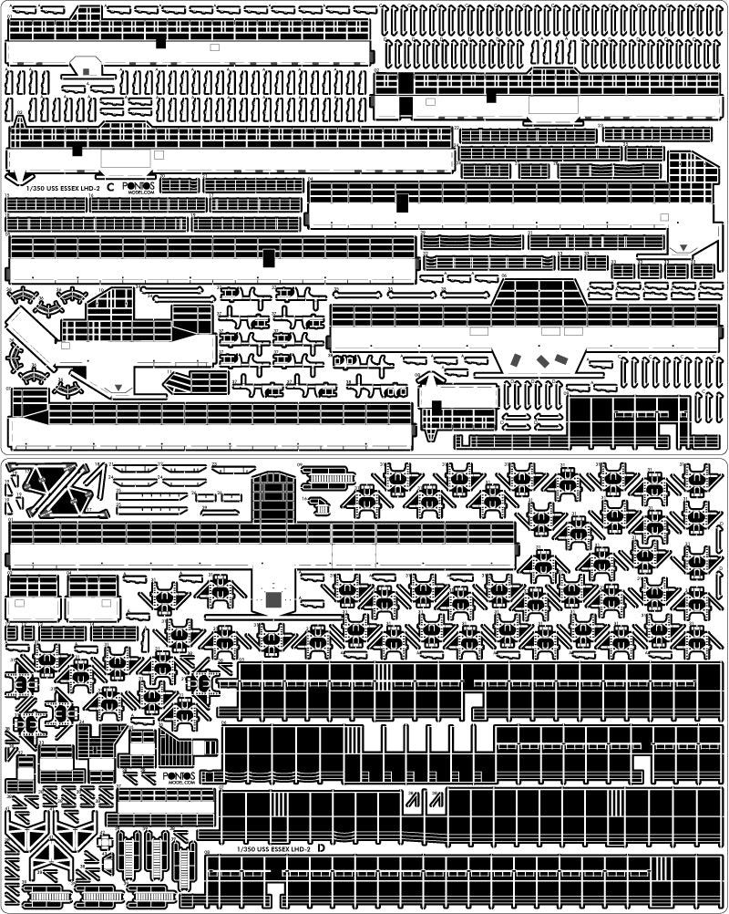Pontos 37001R1 USS LHD-2 Essex Kit+Detail Up Set 1/350 – imagen 7