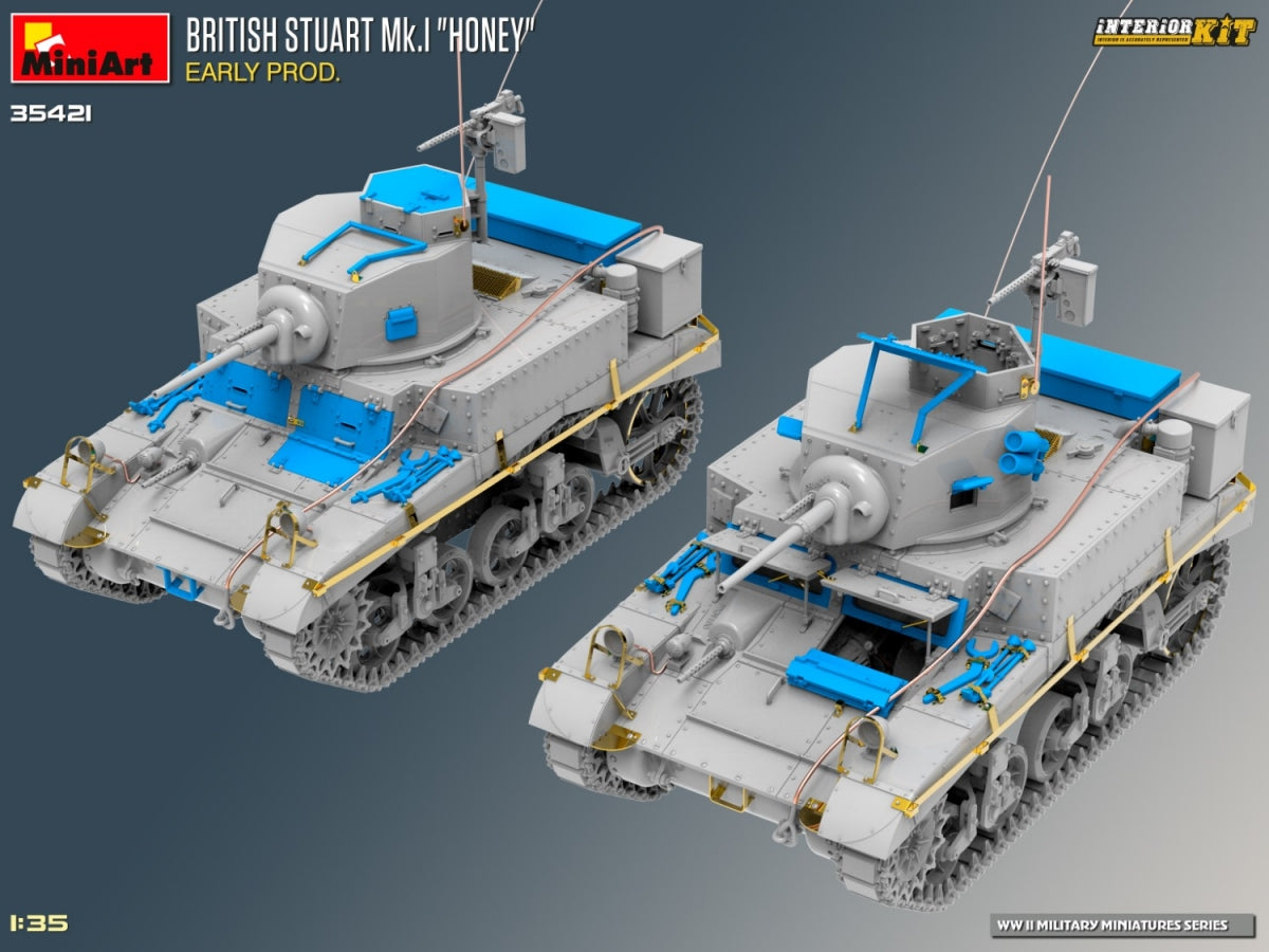 MiniArt 35421 BRITISH STUART MK.I HONEY EARLY PROD. INTERIOR KIT 1/35 – imagen 4